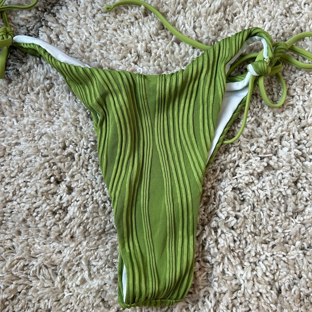 Green High Waist Bikini Bottoms